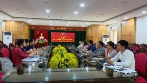 UBND huyện  làm việc với Tổ chức AOP tại Việt Nam